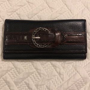 Brighton Leather Wallet with Shoulder Strap